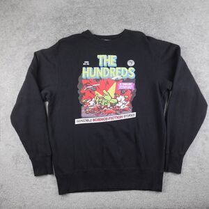 The Hundreds Sweatshirt Men's L Black Comic Book Graphic Crew Neck Adam Bomb